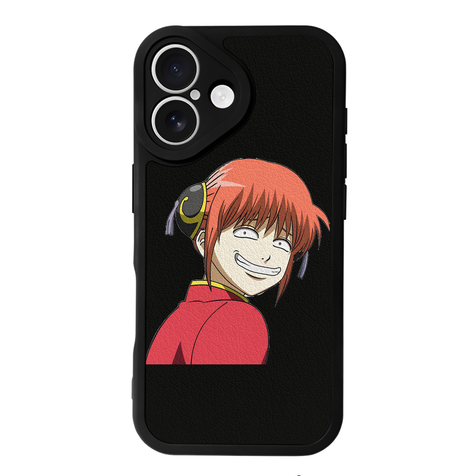 （画像用） ぎんたま 坂田銀時（さかたぎんとき） 神楽 志村新八（しむら しんぱち） GINTAMA Sakata Gintoki Kagura Shimura Shinpachi 【iPhone 16シリーズ対応】シリコンスマホケース（レザー調） 材質：シリコン
